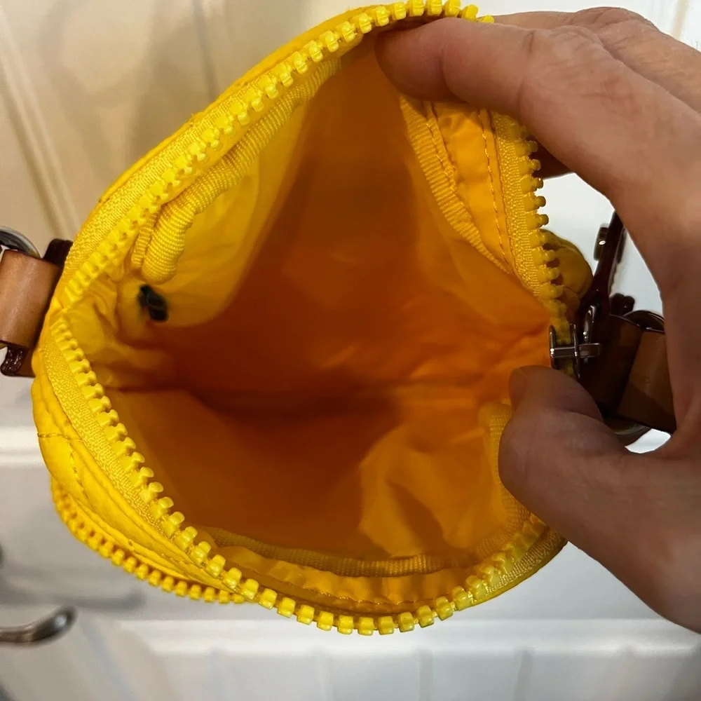 MZ Wallace Metro Quilted Nylon Crossbody Bag Bright Yellow - Picture 5 of 11